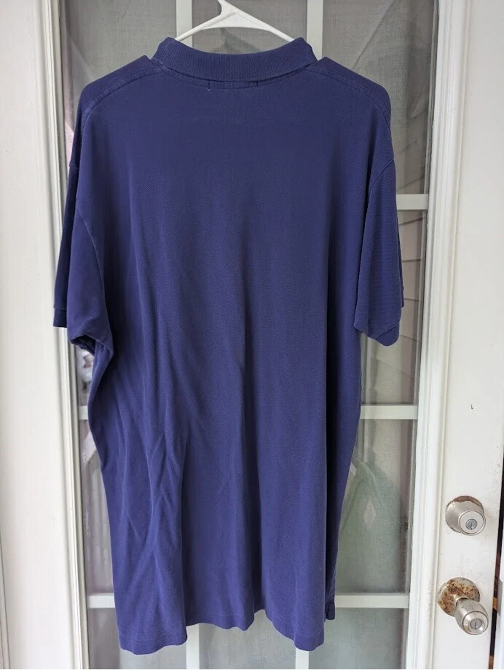 Vintage 90s Polo Ralph Lauren Mens L Shirt Purple Single Stitch Polo 24x30.5